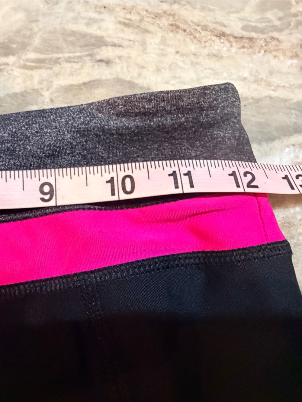 Vogo Black Yoga Pants Pink Waistband Athletic Leggings XS - Picture 7 of 9